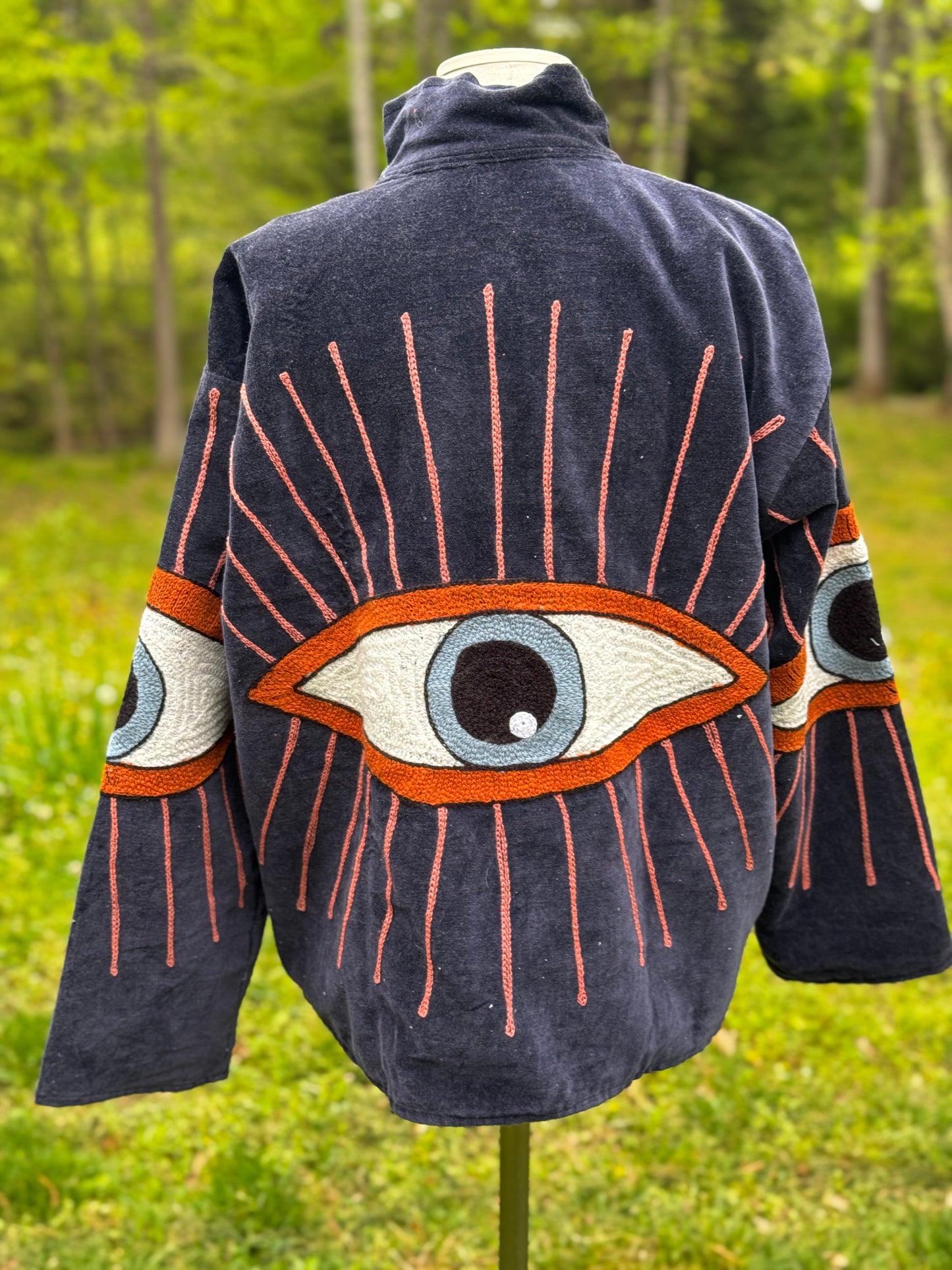 Evil Eye Chain Stitched Jacket