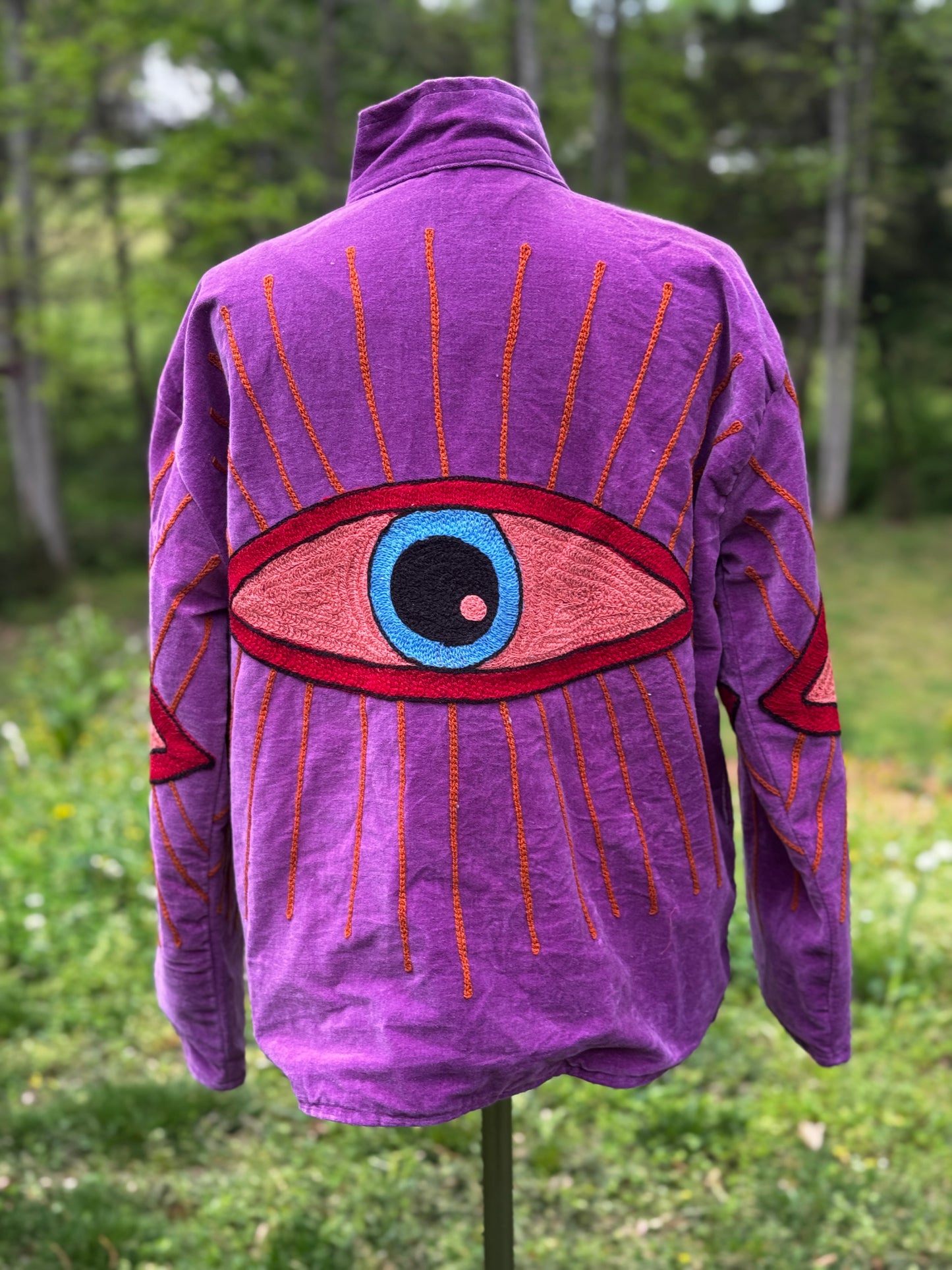 Evil Eye Chain Stitched Jacket