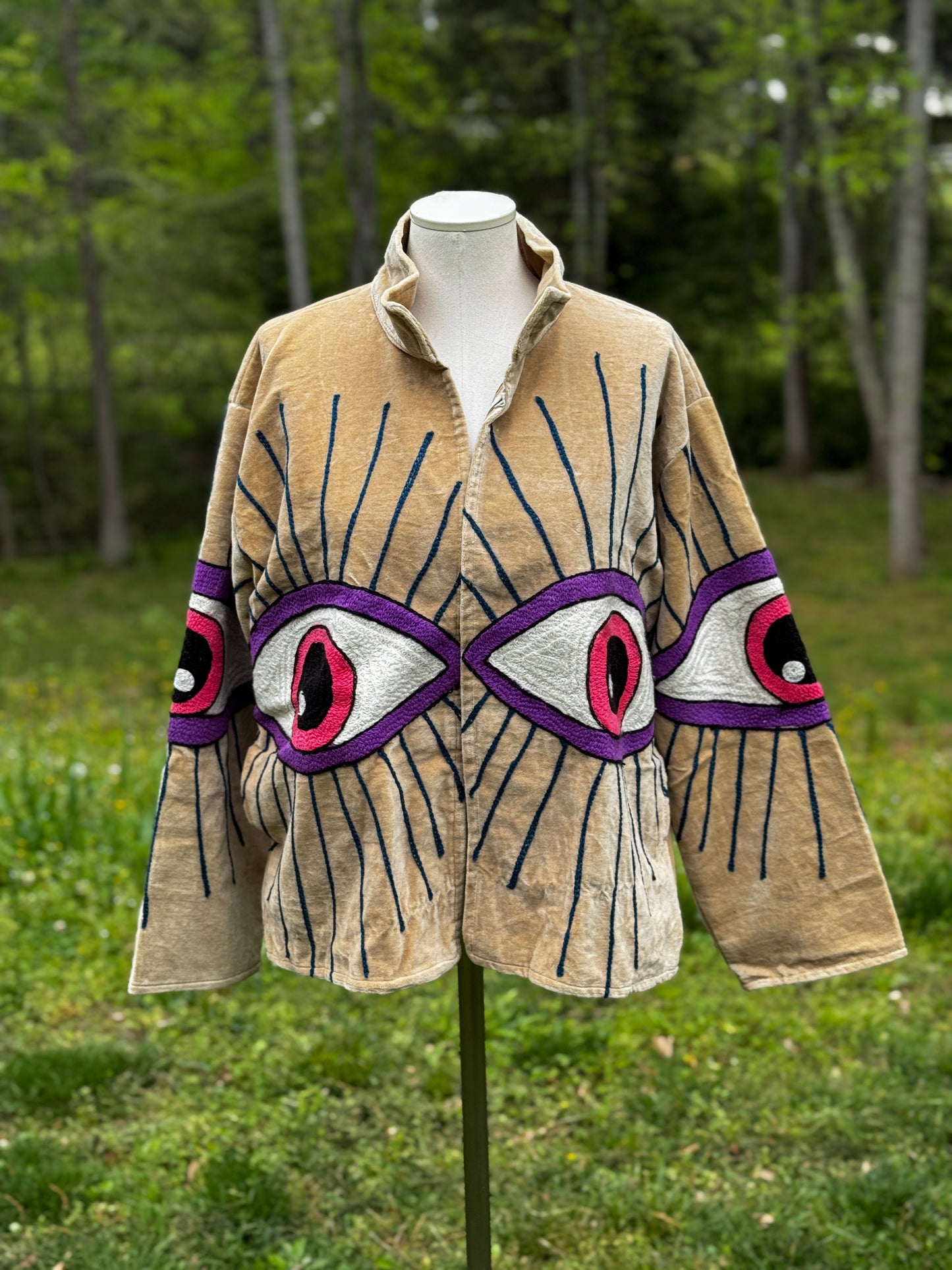 Evil Eye Chain Stitched Jacket