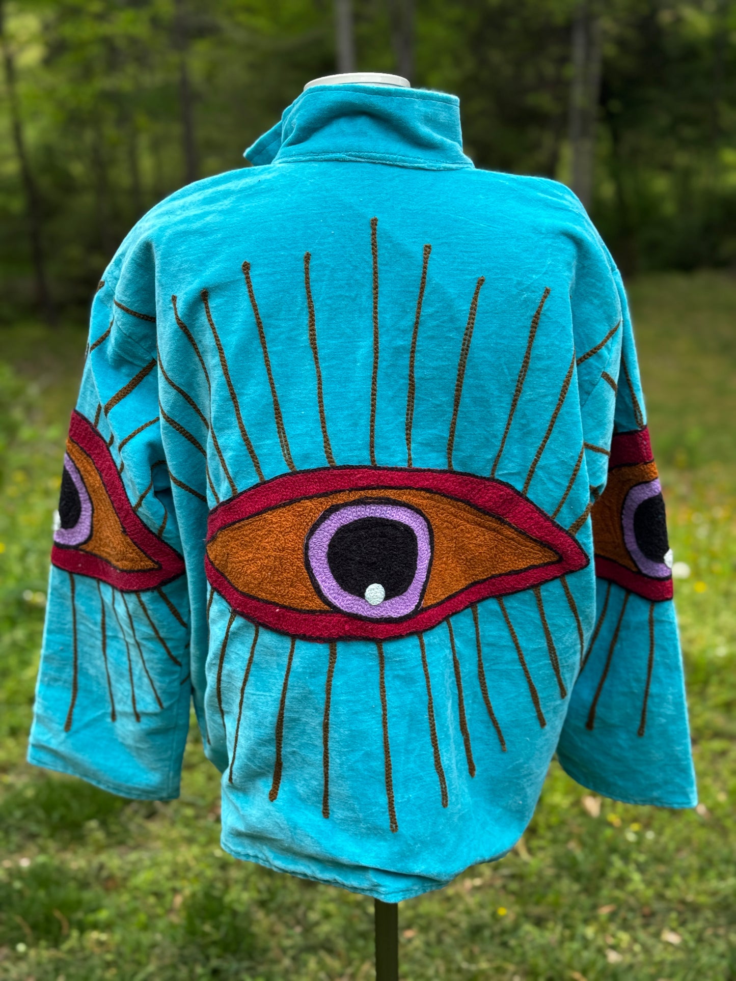 Evil Eye Chain Stitched Jacket