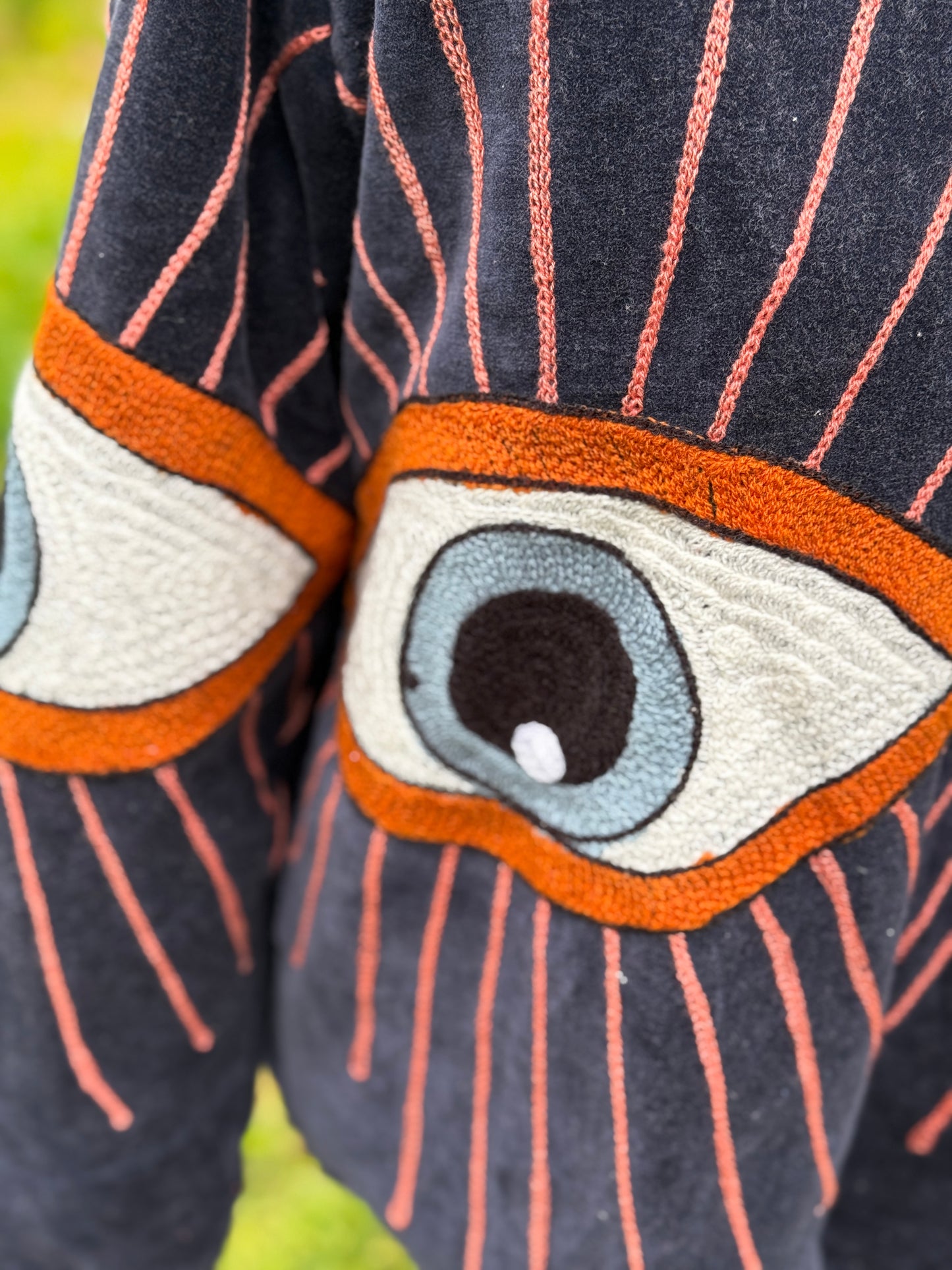 Evil Eye Chain Stitched Jacket