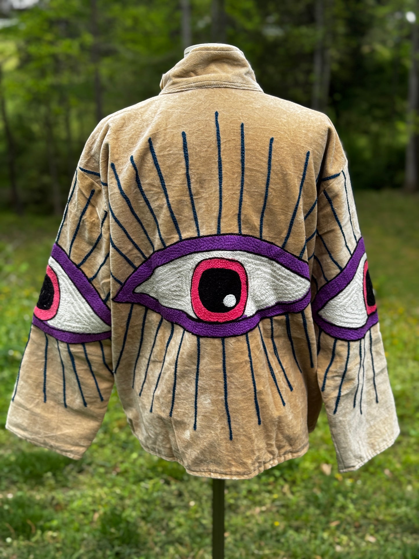 Evil Eye Chain Stitched Jacket
