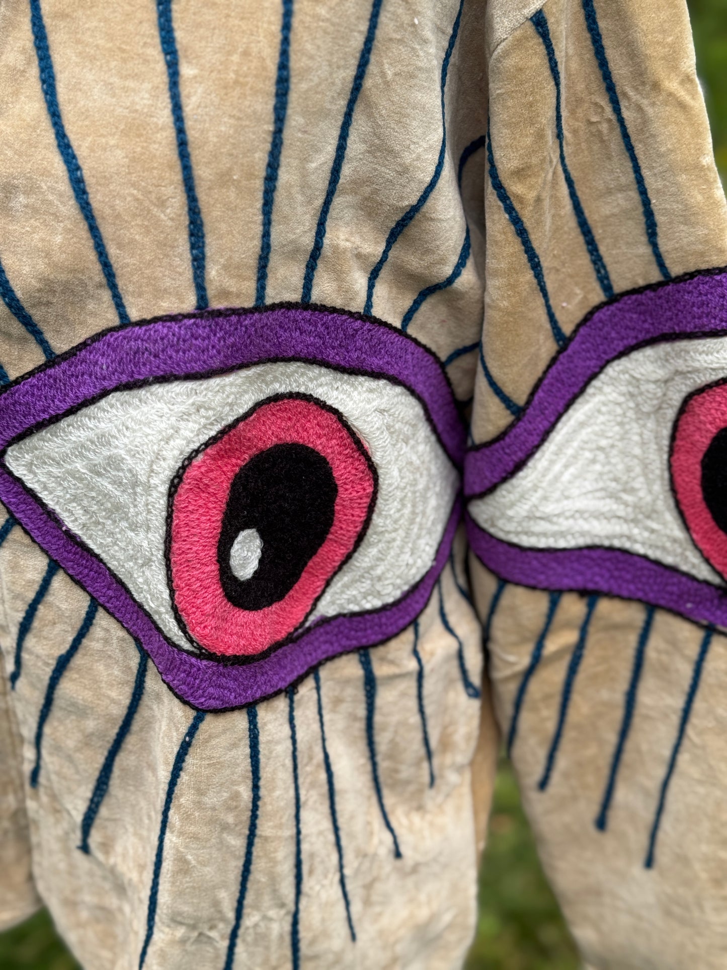 Evil Eye Chain Stitched Jacket