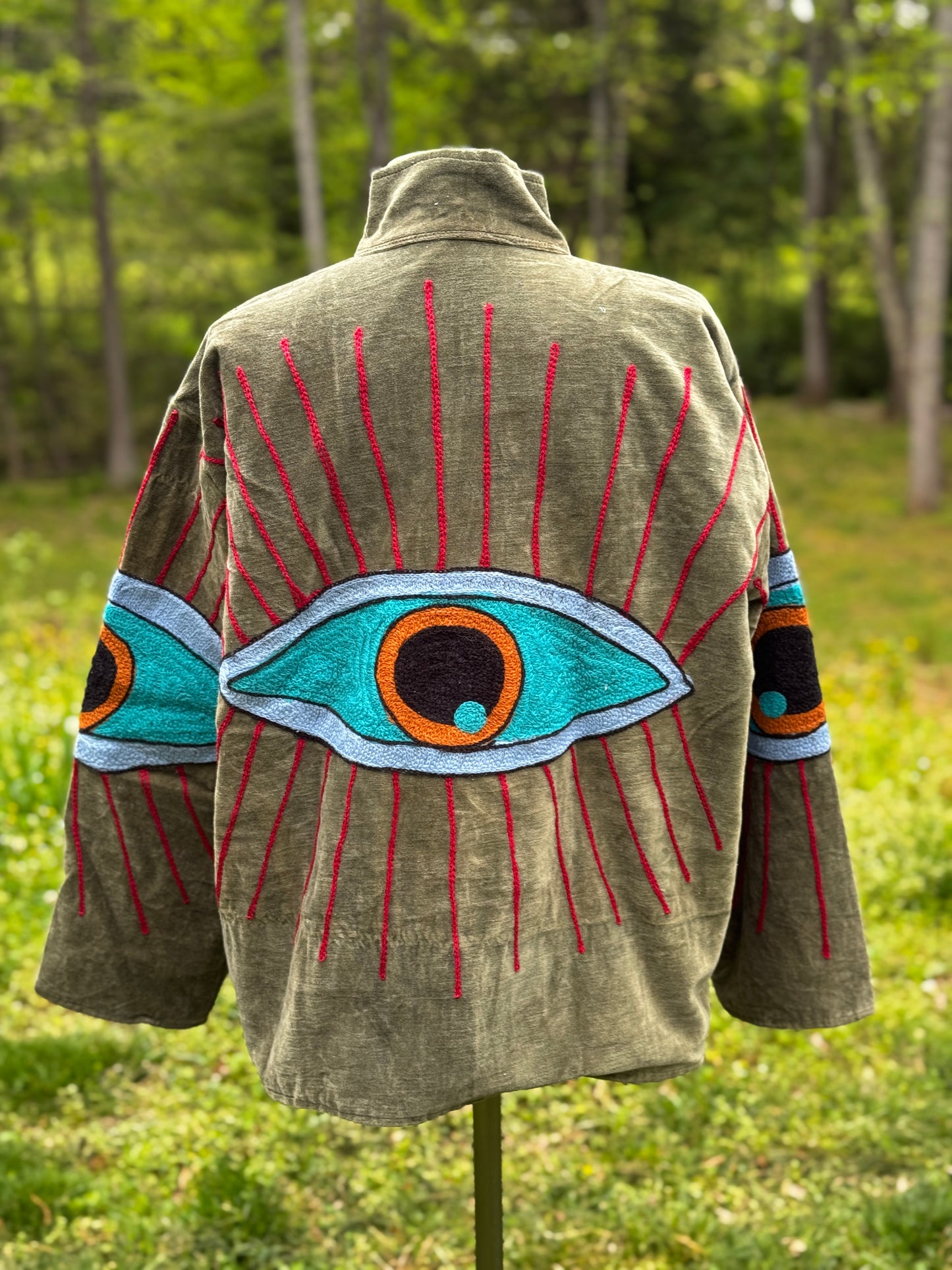 Evil Eye Chain Stitched Jacket