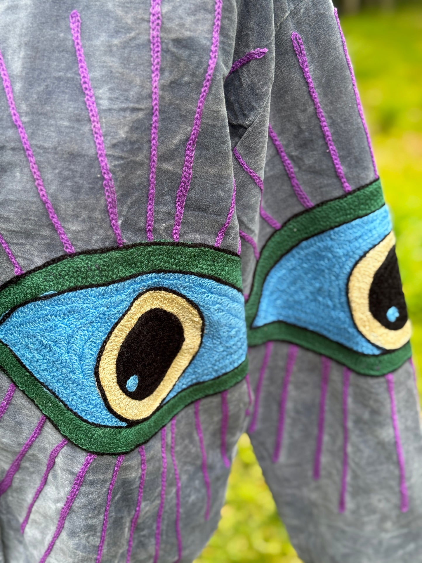 Evil Eye Chain Stitched Jacket
