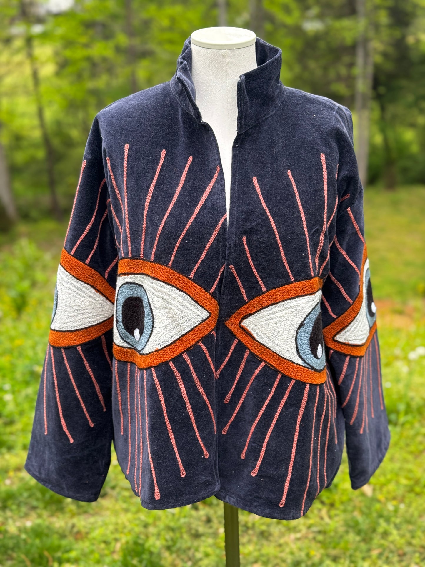 Evil Eye Chain Stitched Jacket