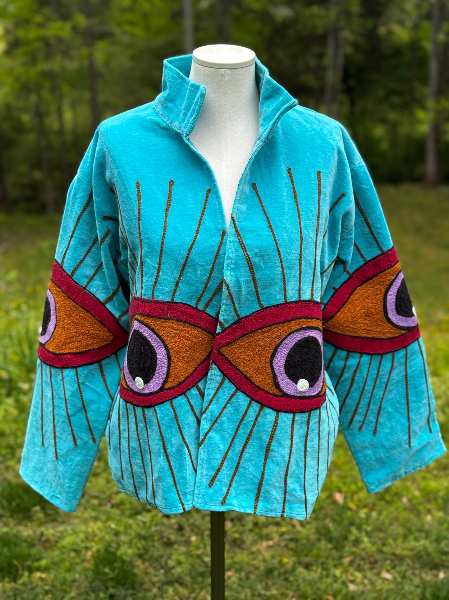 Evil Eye Chain Stitched Jacket