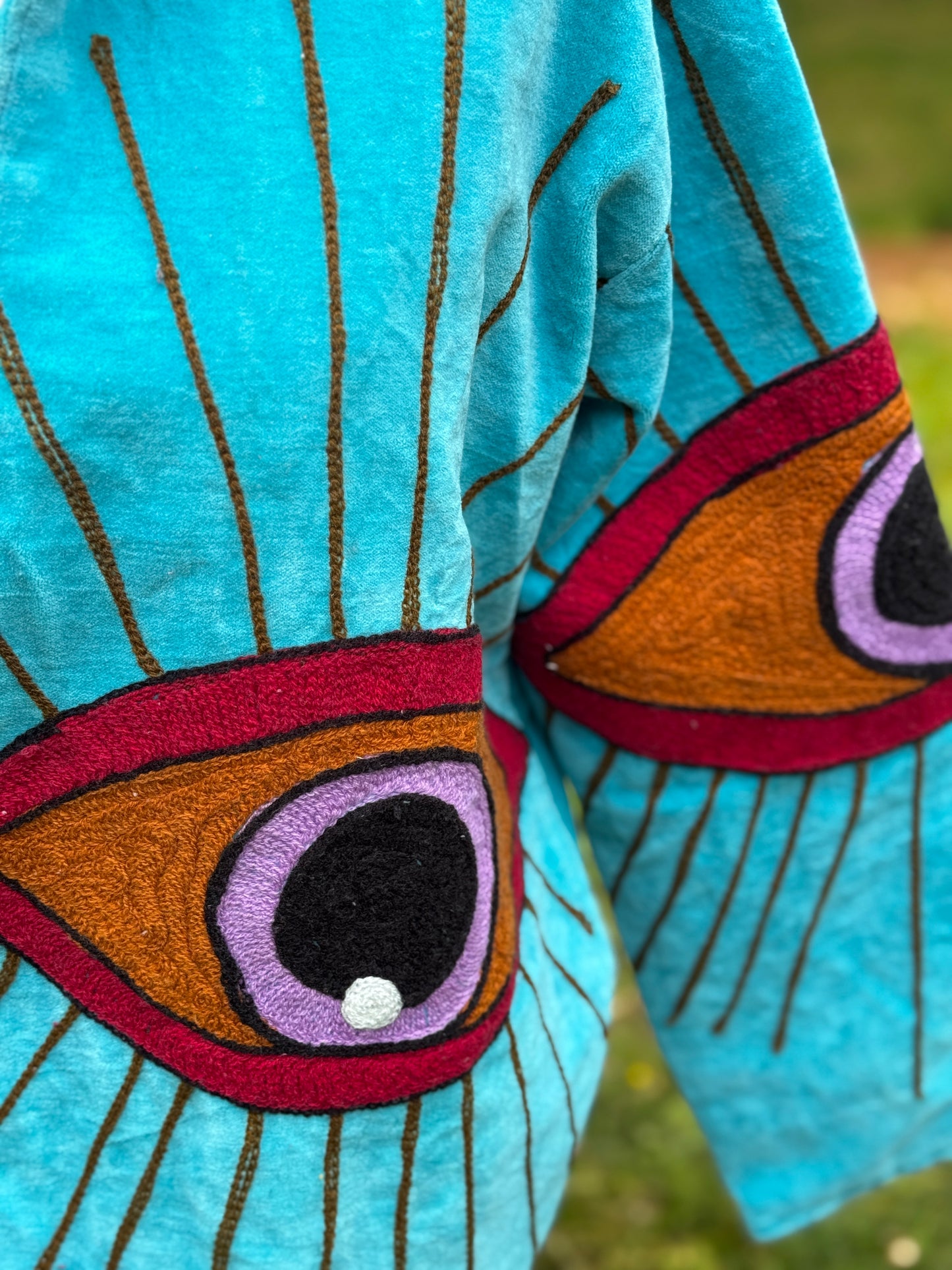 Evil Eye Chain Stitched Jacket