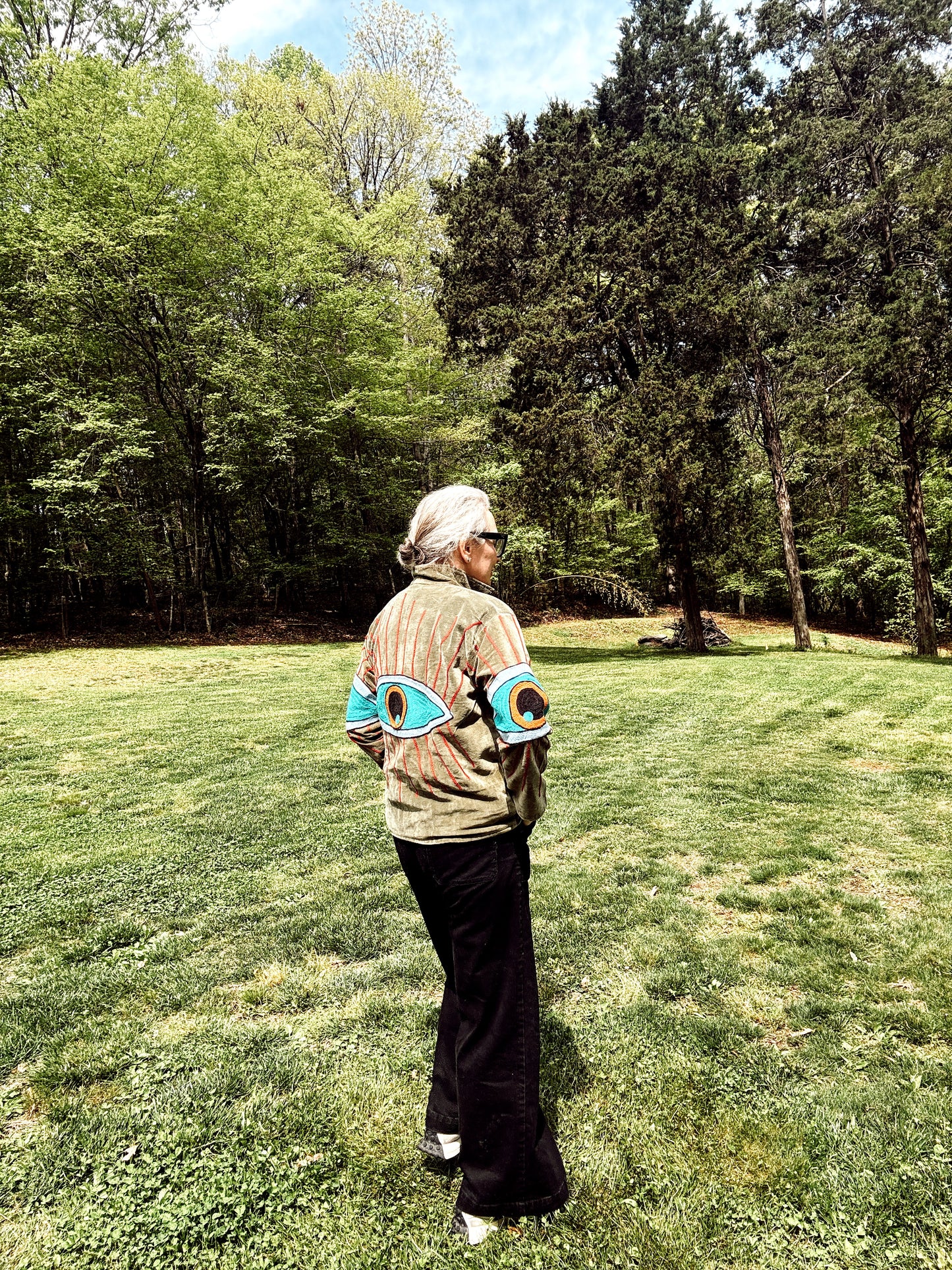 Evil Eye Chain Stitched Jacket