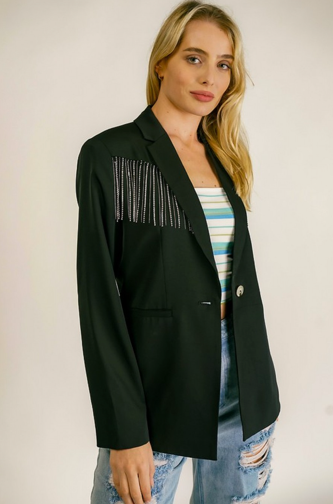 Fringed Blazer