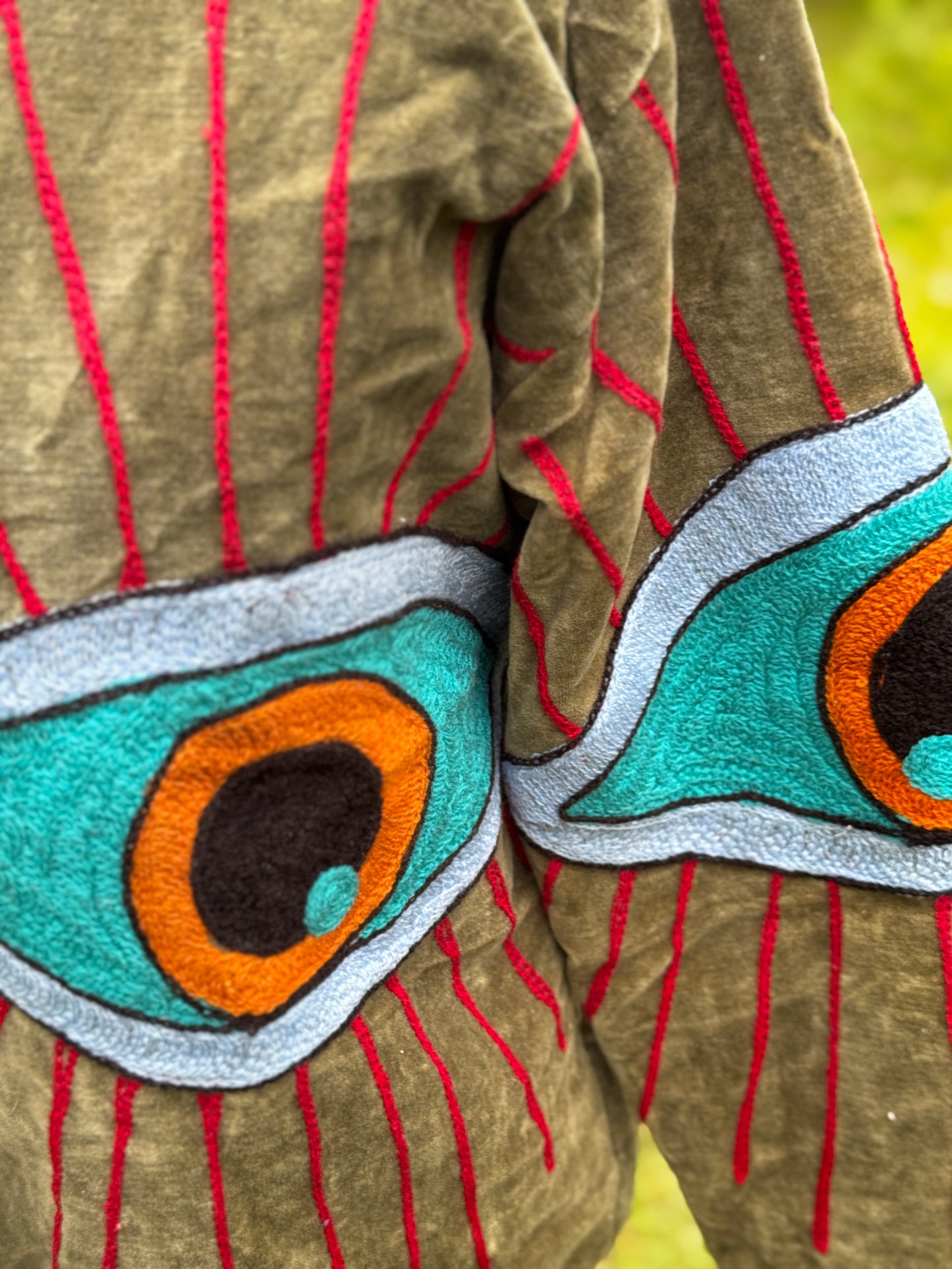 Evil Eye Chain Stitched Jacket