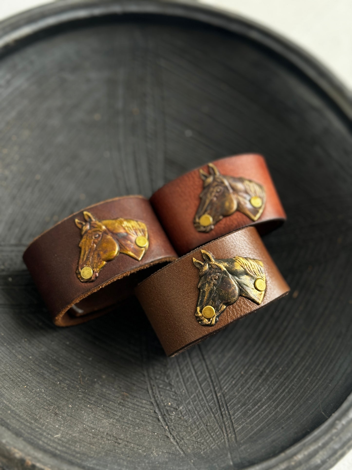 Vintage Handmade Leather Cuff