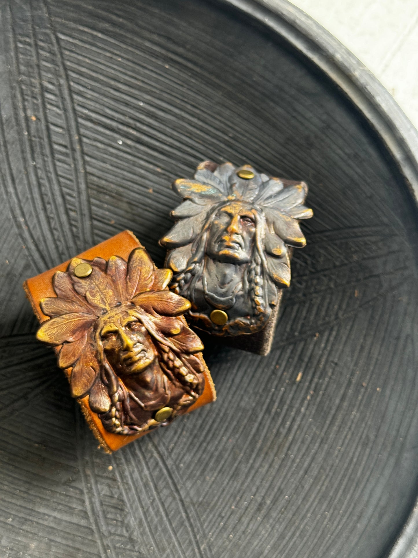 Vintage Handmade Leather Cuff