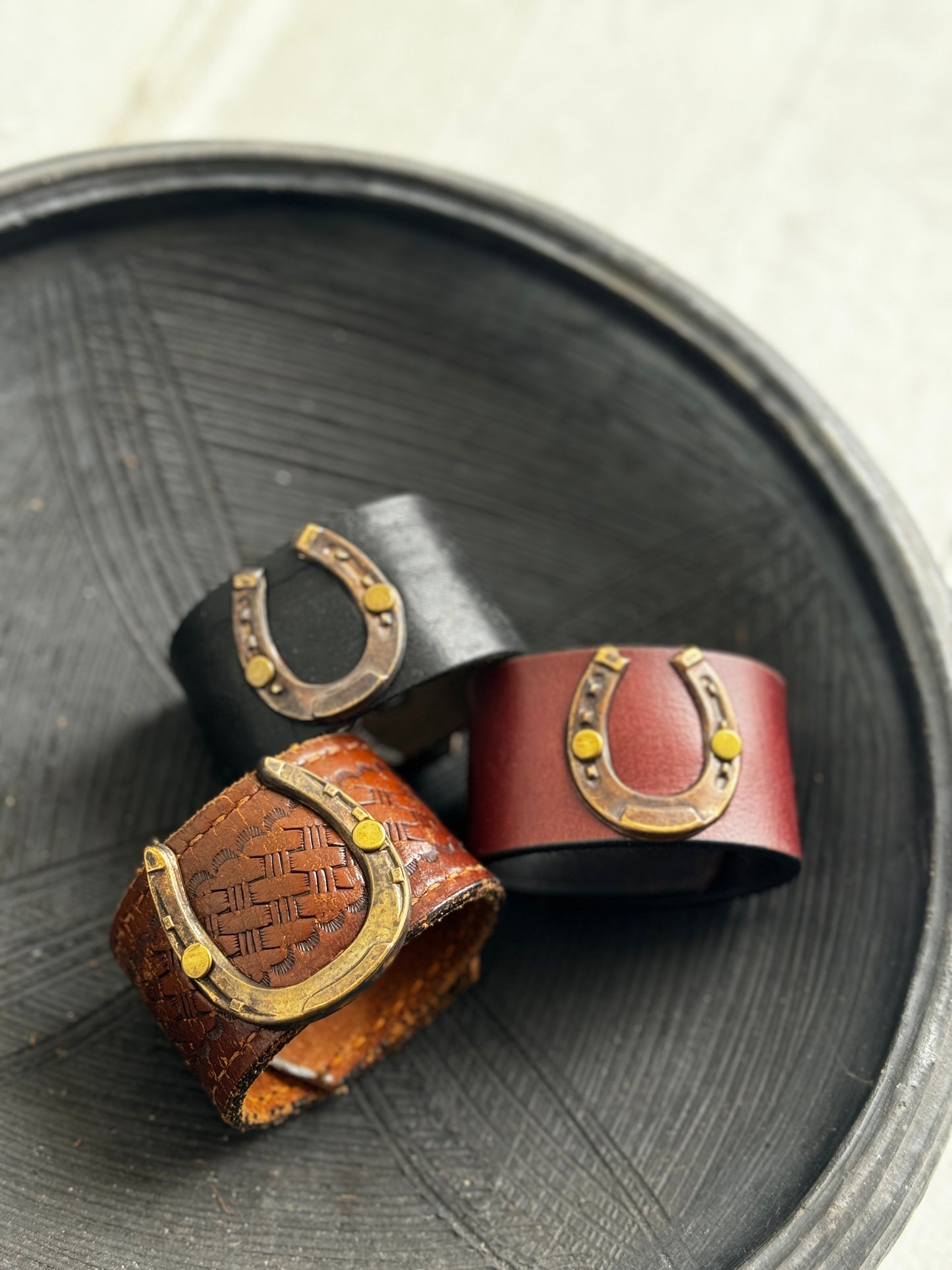 Vintage Handmade Leather Cuff