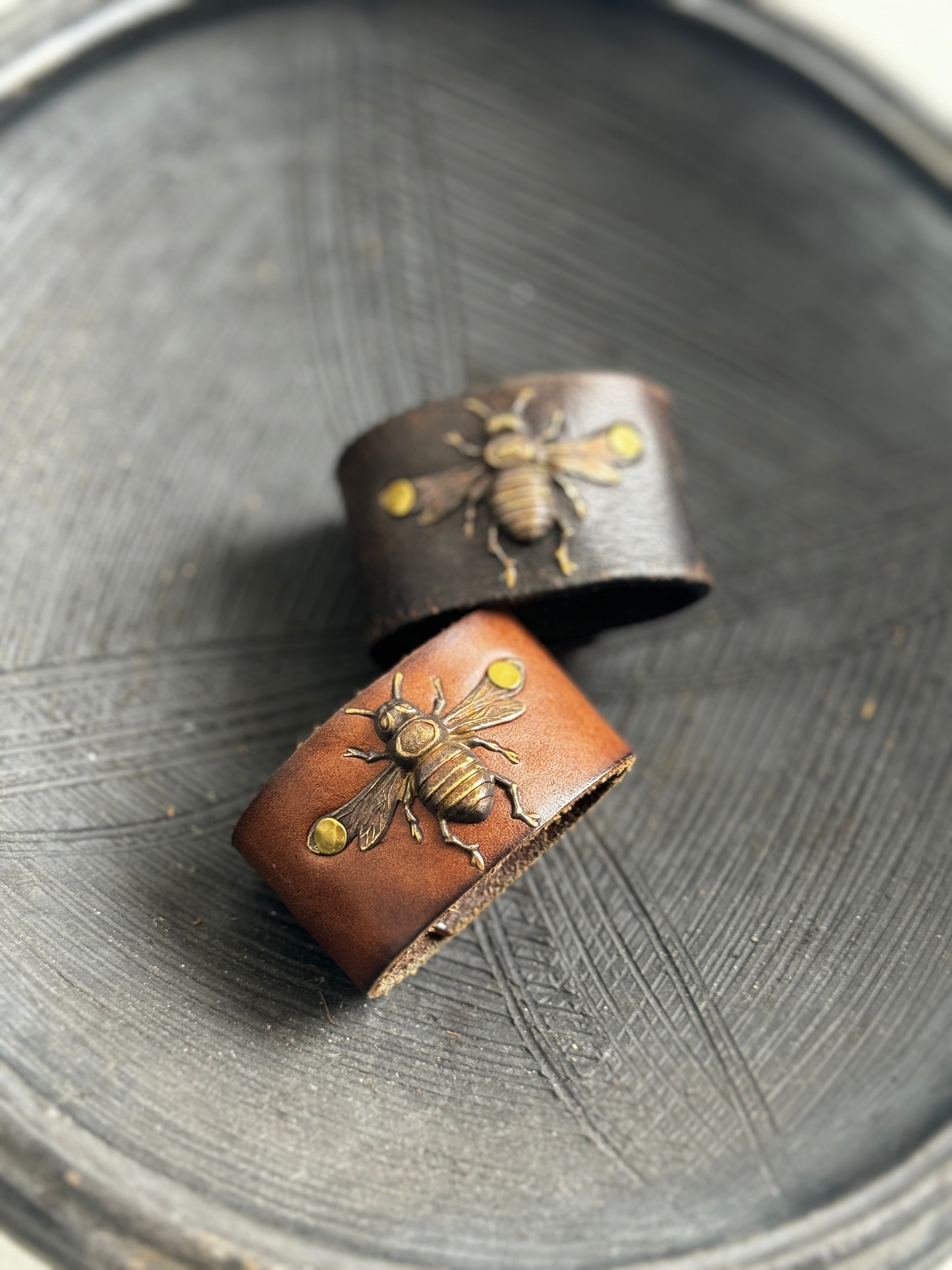 Vintage Handmade Leather Cuff