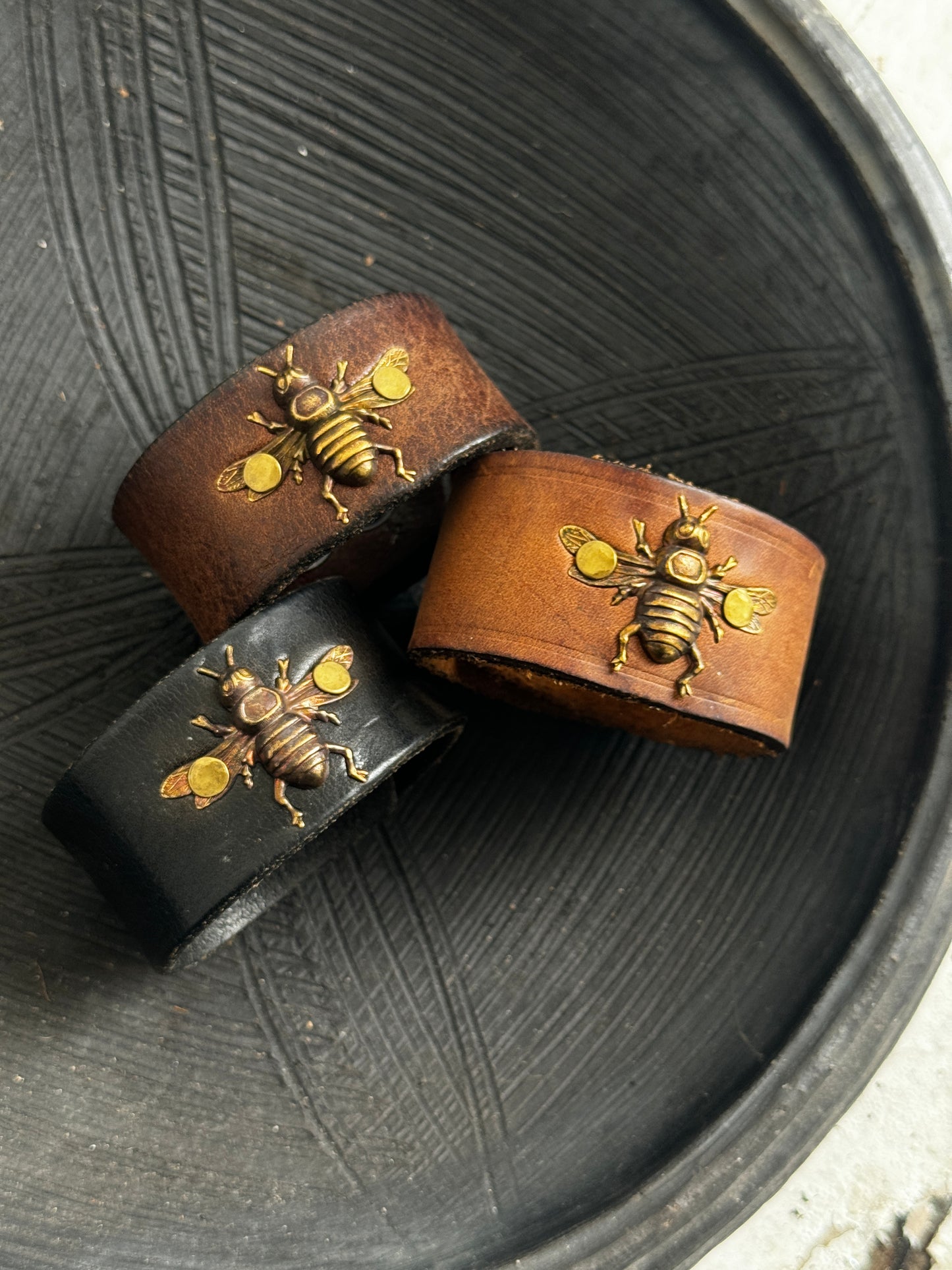 Vintage Handmade Leather Cuff