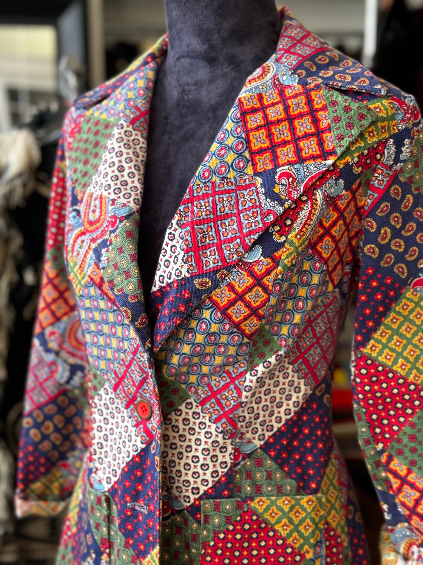 Vintage 70's Patchwork Pattern Jacket